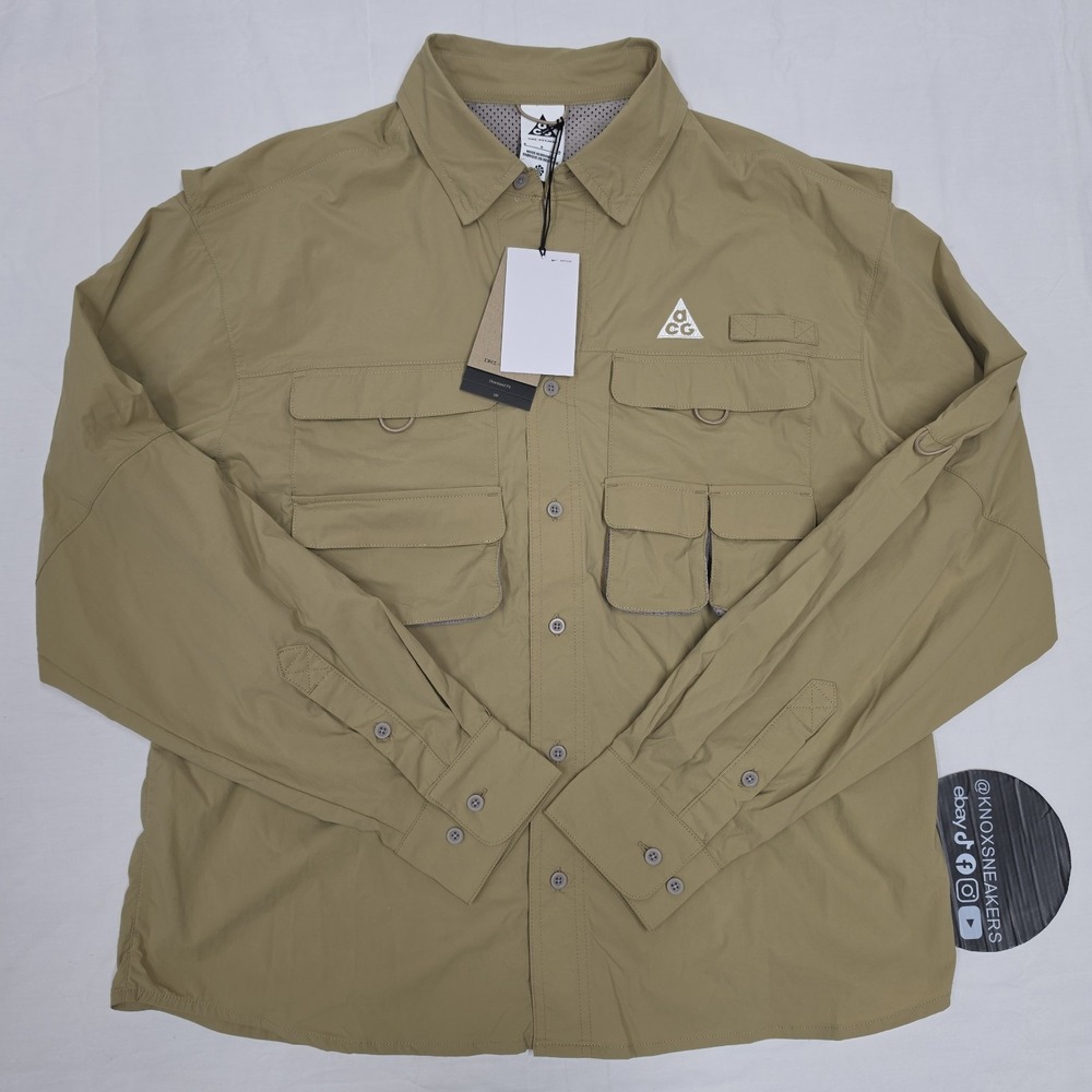 Nike ACG Orb Weaver Dri-FIT ADV UV Shirt Parachute Beige HJ2465-297 Men's Size S